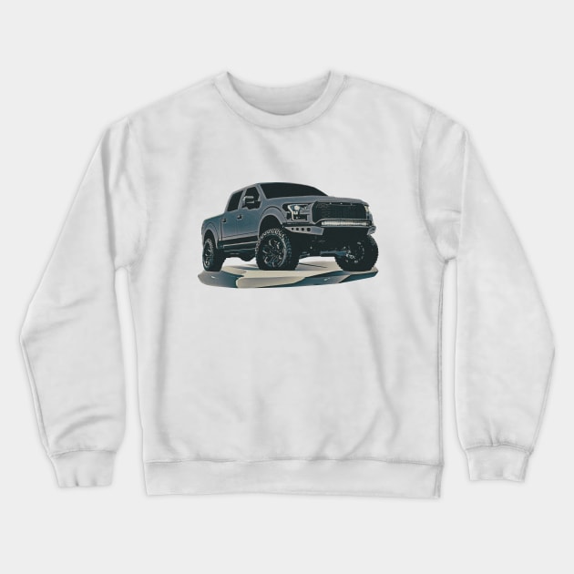 Lifted 4x4 Ford pickup Crewneck Sweatshirt by mfz